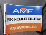 snowmobile vintage amf ski daddler dealer poster hirth sign