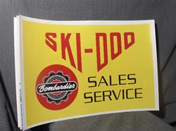 1965 SKI DOO dealer poster sign rotax VINTAGE
