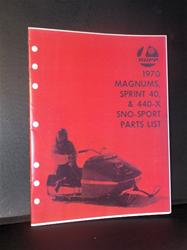 1970 rupp sno sport mag parts book snowmobile vintage