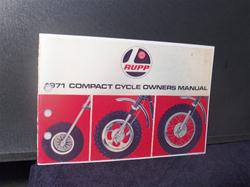 1971 rupp compact cycle owners manual snowmobile vintage