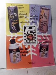 1970 ski doo performance products sled poster rotax vintage snowmobile