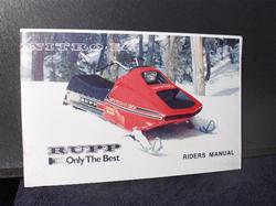 1975 rupp nitro owners manual VINTAGE SLED