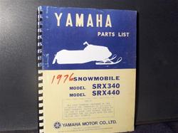 1976 yamaha srx 340 440 parts book snowmobile vintage