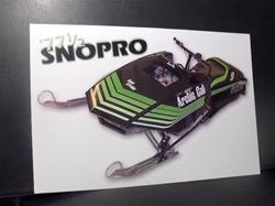 1977 arctic cat  sno pro sled poster  VINTAGE SLEDS