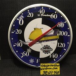 VINTAGE SKI DOO OLYMPIQUE SLED THERMOMETER ROTAX ENGINE SNOWMOBILE 1963 SKI DOO SLED THERMOMETER  BOMBARDIER CHALET