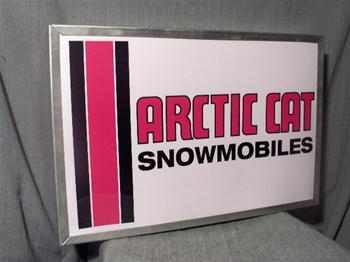 snowmobile vintsge arctic cat snowmobiles three stripes logo