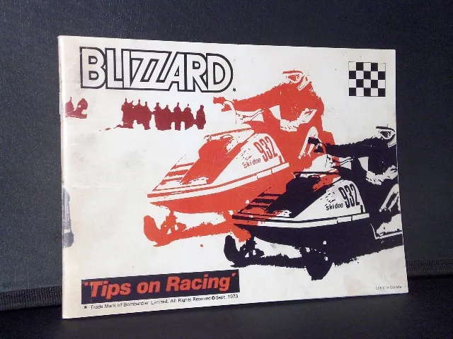 1973 BLIZZARD tips Owner's Manual Vintage Snowmobile ROTAX BOMBARDIER ...