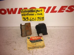 Set of YAMAHA suspension rebounders 841-23 743-01. NOS OEM parts. One set per sale. Ideal for restoring vintage sled suspension performance.